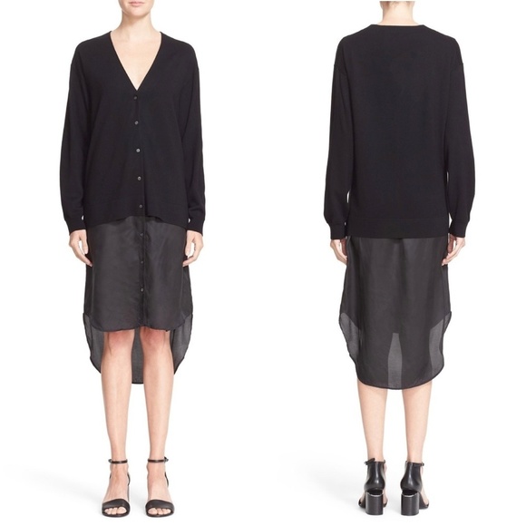 NWT Alexander Wang Cardigan V Merino Wool BlackM